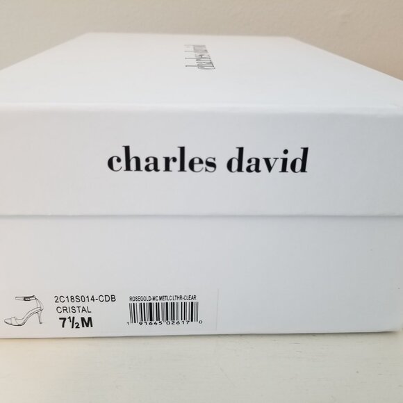 Charles David Cristal Strappy High Heels Rose Gold Metallic Women's Size 7.5 - Picture 14 of 15